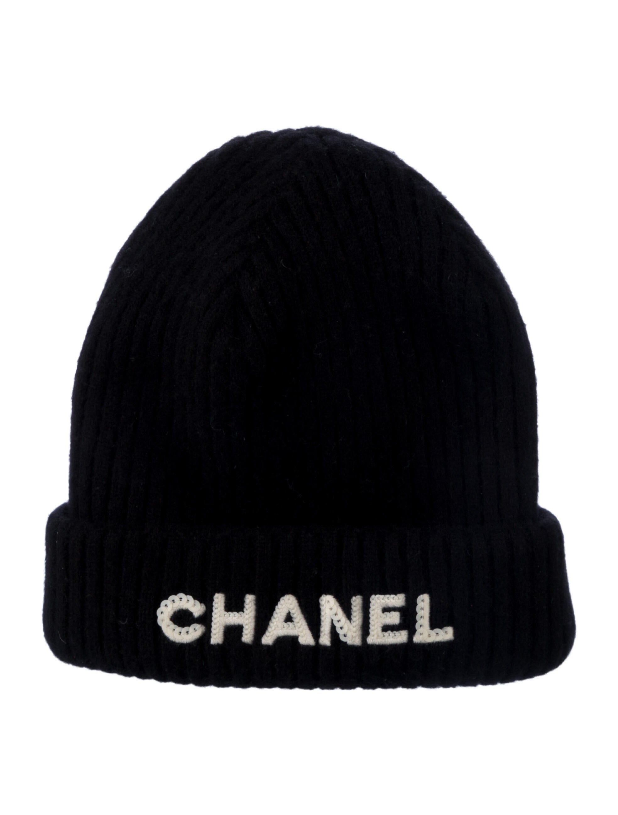 Chanel 2022 Cashmere Sequin Beanie
