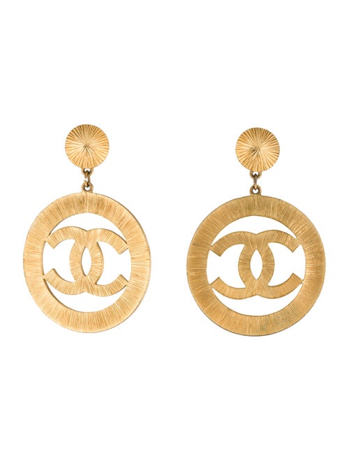 Chanel Vintage CC Drop Earrings