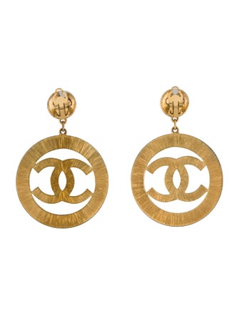Chanel Vintage CC Drop Earrings