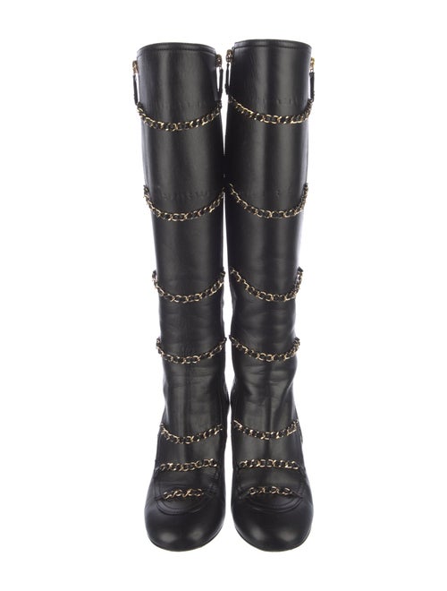 Chanel 2017 Interlocking CC Logo Combat Boots