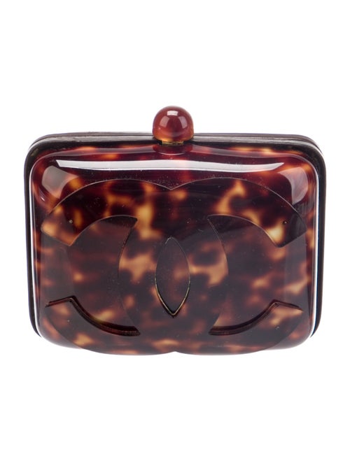Chanel Interlocking CC Tortoise Shell Clutch