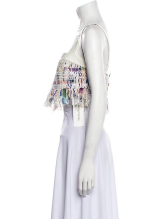 Chanel 2018 Printed Crop Top