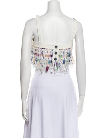 Chanel 2018 Printed Crop Top