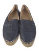 Chanel Interlocking CC Logo Leather Espadrilles