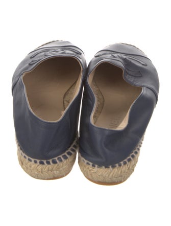 Chanel Interlocking CC Logo Leather Espadrilles