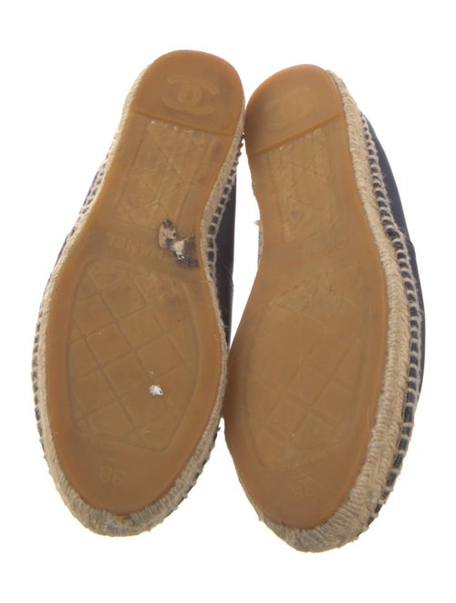Chanel Interlocking CC Logo Leather Espadrilles