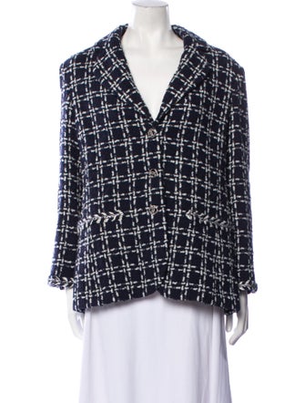 Chanel 2023 Plaid Print Blazer
