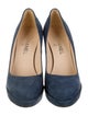 Chanel Interlocking CC Logo Suede Pumps