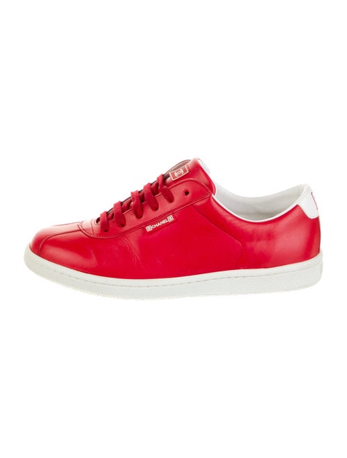 Chanel Interlocking CC Logo Leather Sneakers