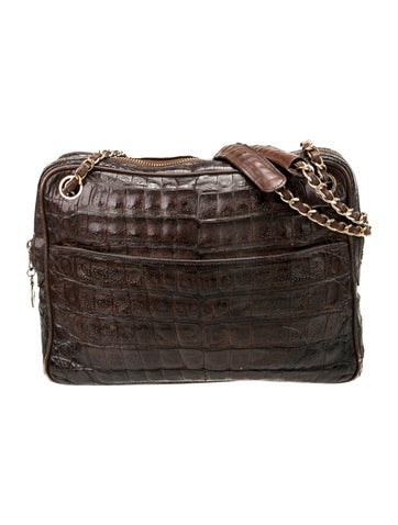 Chanel Shoulder Bags Crocodile Camera Bag