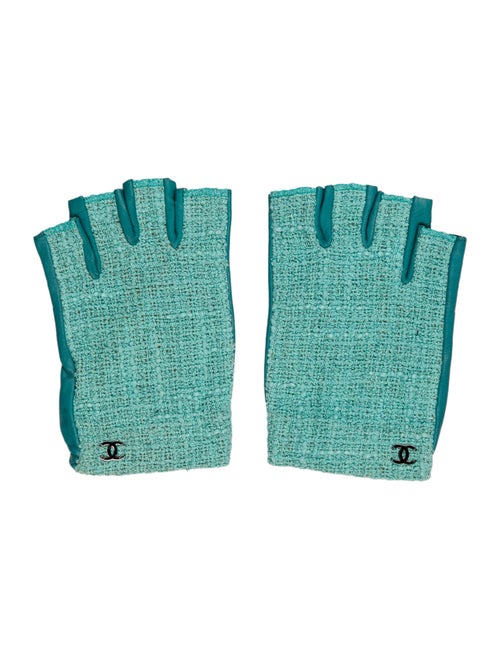 Chanel Tweed Fingerless Gloves