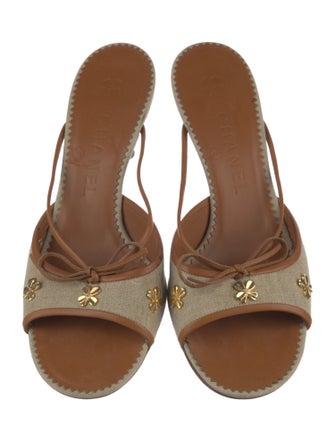 Chanel Interlocking CC Logo Canvas Slides