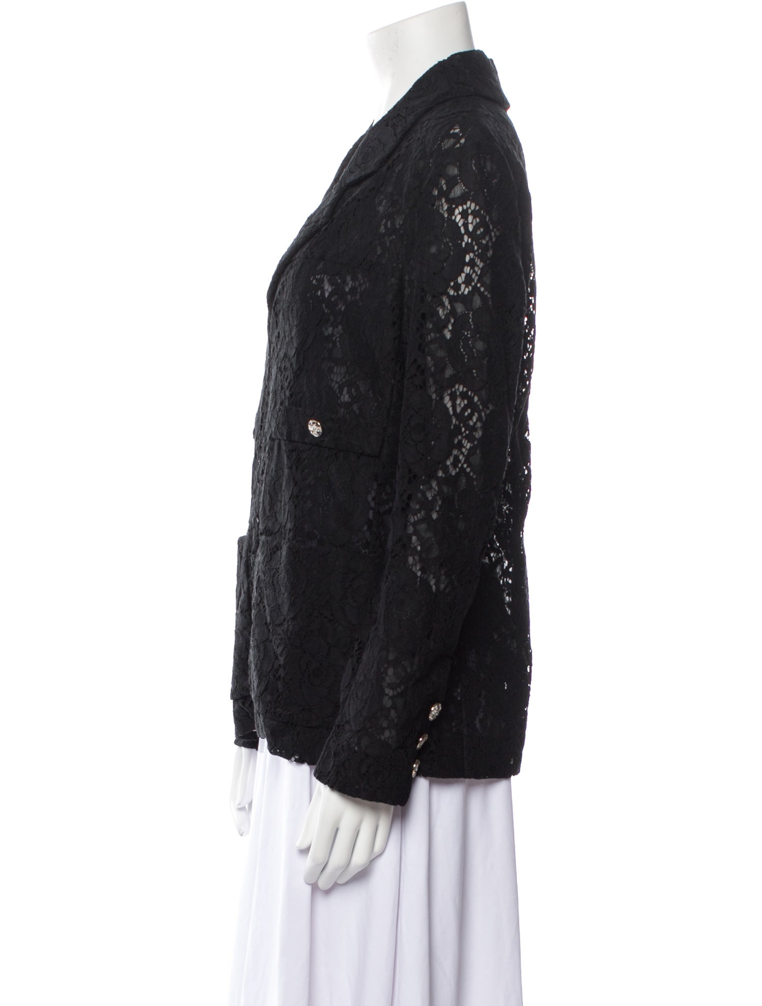 Chanel 2023 Lace Pattern Blazer