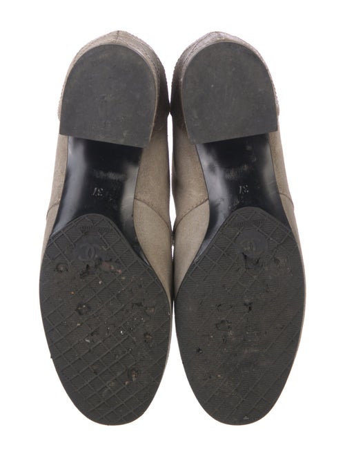 Chanel Quilted Pattern Suede Lace-Up Boots