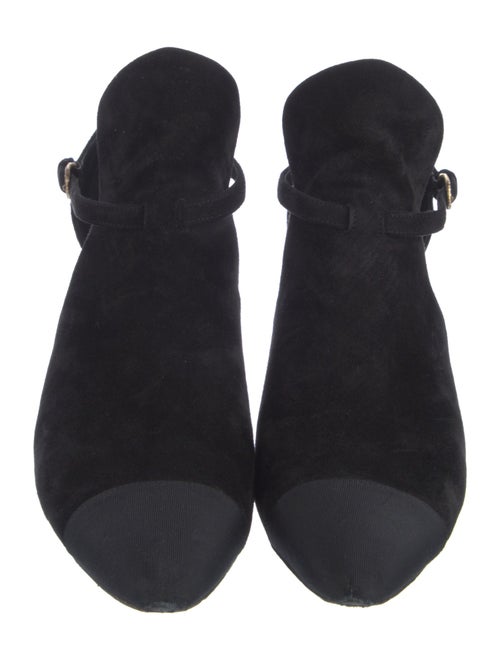 Chanel Interlocking CC Logo Suede Boots