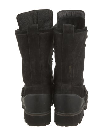 Chanel Suede Combat Boots