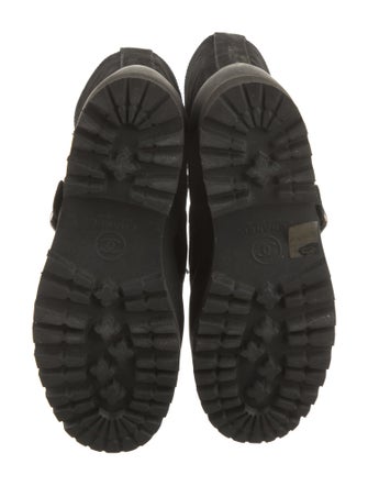 Chanel Suede Combat Boots