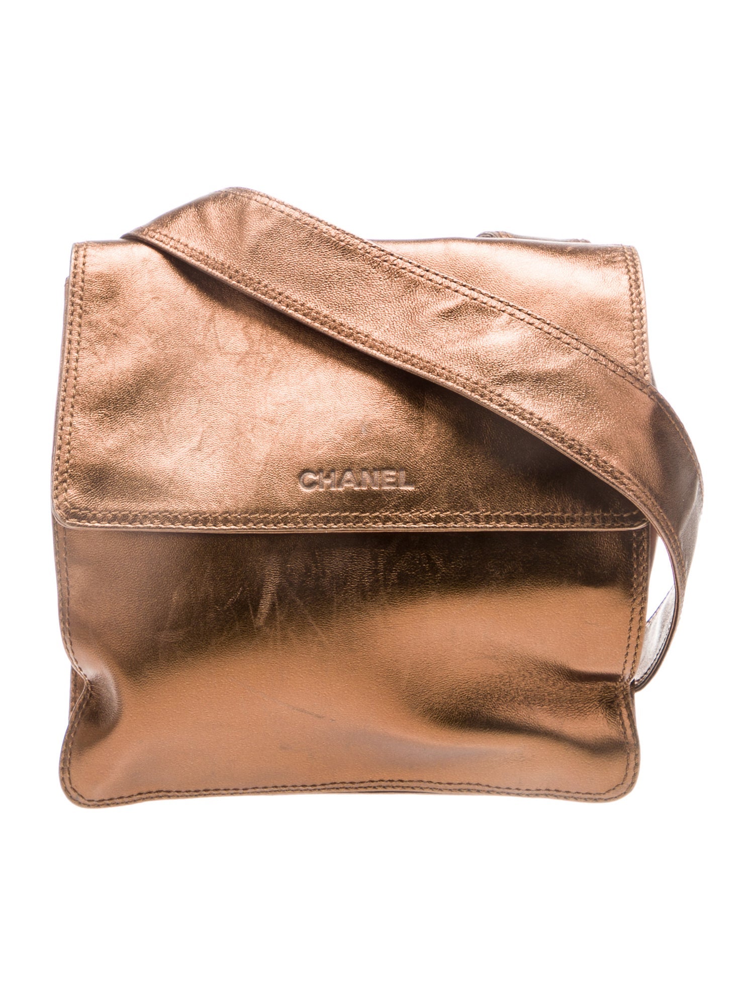 Chanel Logo Flap Messenger Bag