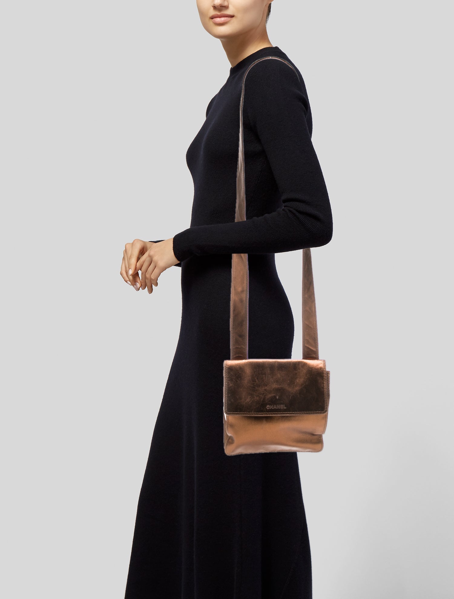 Chanel Logo Flap Messenger Bag