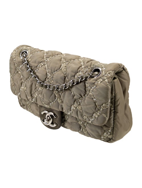 Chanel Tweed On Stitch Medium Flap Bag