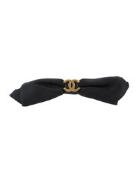 Chanel Logo Bow Hair Tie Accessories Cha120565 The Realreal