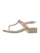Chanel 2022 Interlocking CC Logo T-Strap Sandals