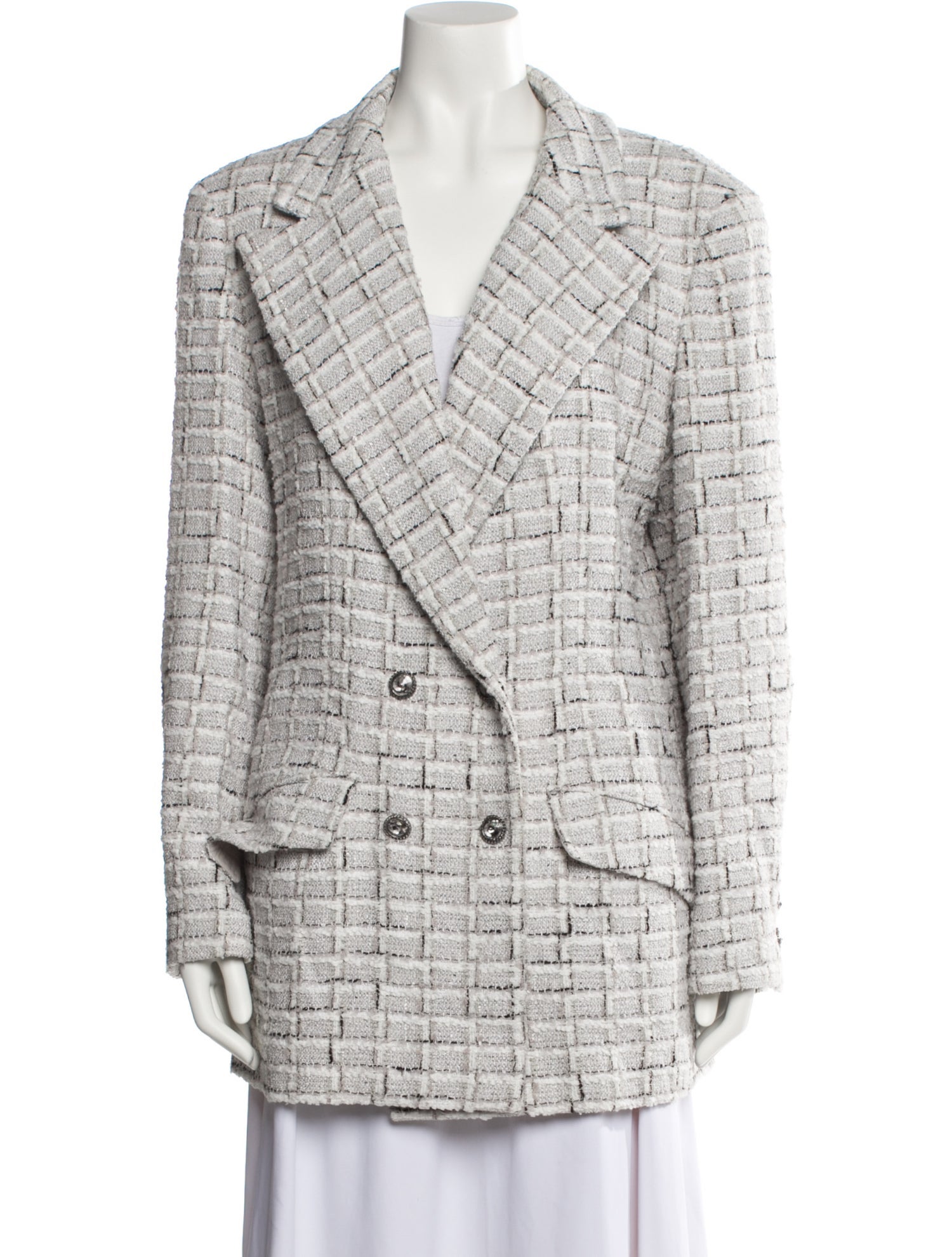 Chanel 2022 Tweed Pattern Peacoat