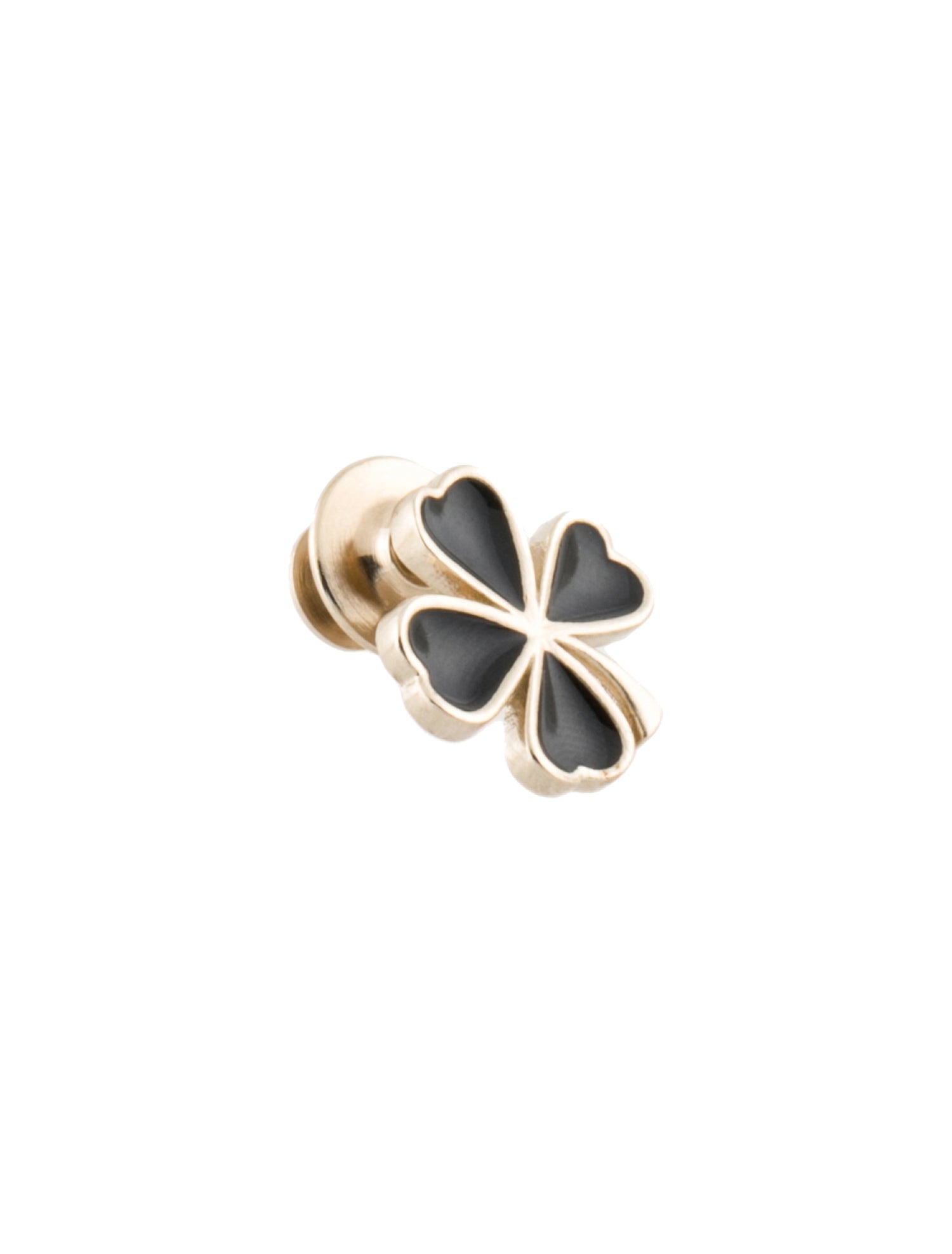 Chanel Resin Clover Lapel Pin