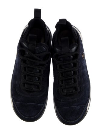 Chanel Interlocking CC Logo Suede Sneakers