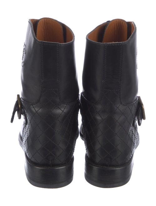 Chanel 2012 Interlocking CC Logo Moto Boots