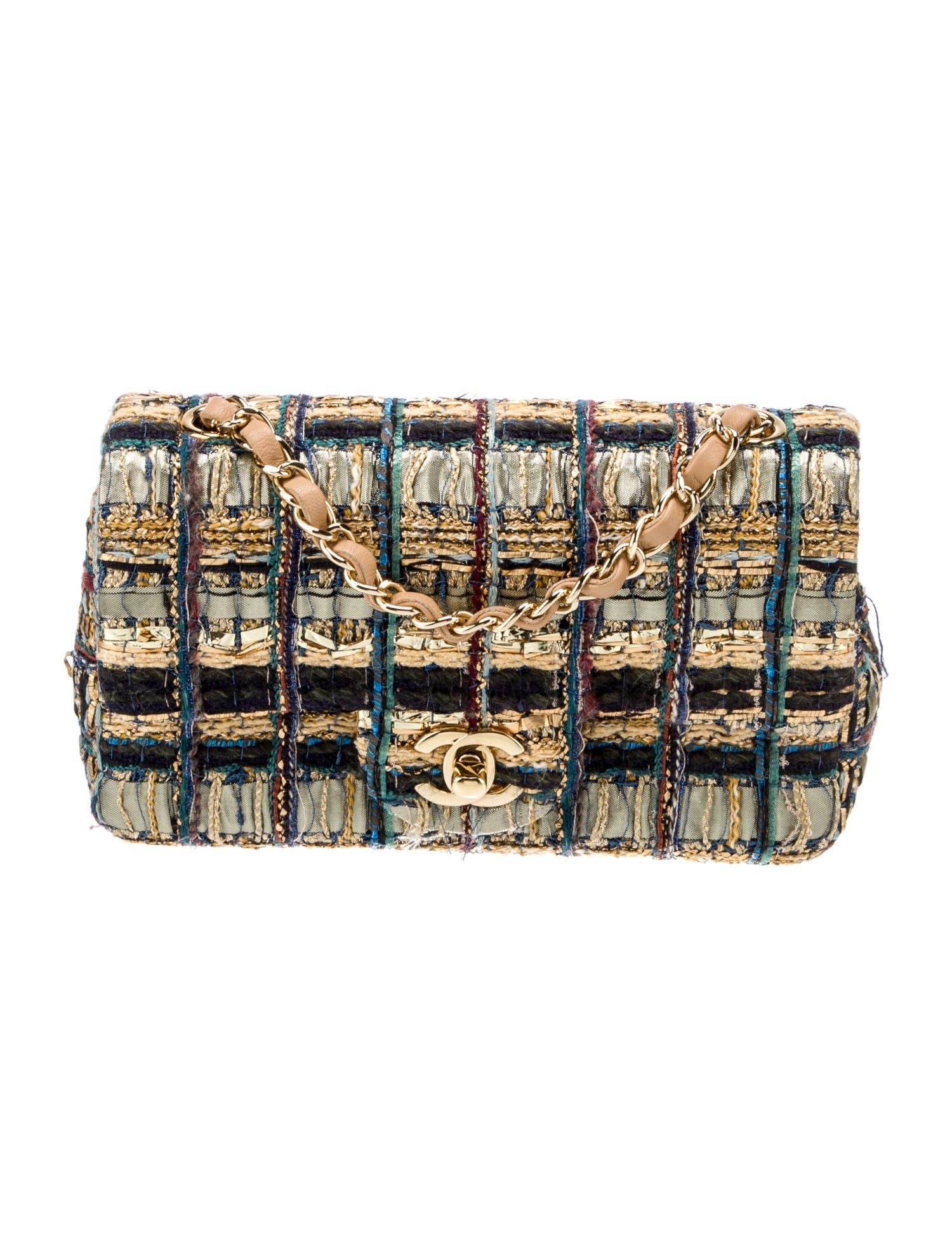 Chanel Paris-New York Rectangular Mini Classic Tweed Single Flap Bag