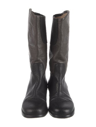 Chanel 2012 Interlocking CC Logo Moto Boots