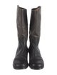 Chanel 2012 Interlocking CC Logo Moto Boots