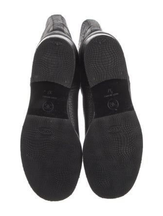 Chanel 2012 Interlocking CC Logo Moto Boots