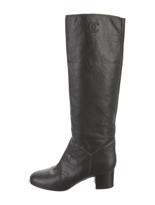 Chanel Interlocking CC Logo Calfskin Riding Boots