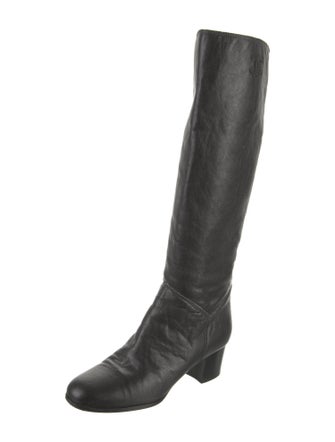 Chanel Interlocking CC Logo Calfskin Riding Boots
