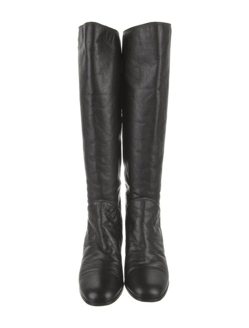 Chanel Interlocking CC Logo Calfskin Riding Boots