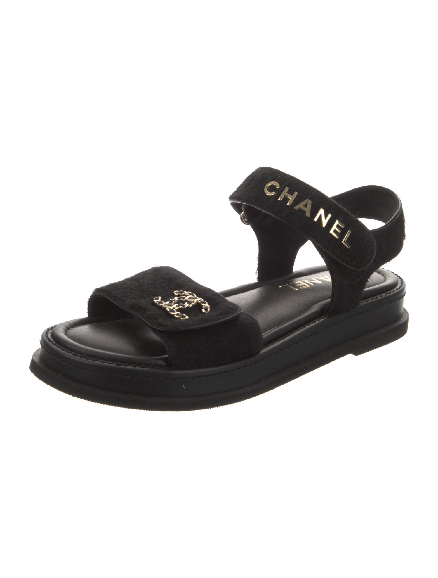 Chanel 2024 Interlocking CC Logo Sandals