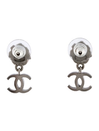Chanel Enamel & Strass Ladybug Drop Earrings