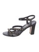Chanel Interlocking CC Logo Lambskin Slingback Sandals