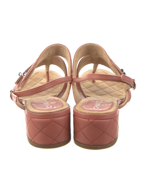 Chanel Interlocking CC Logo Leather Sandals