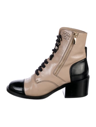 Chanel 2019 Interlocking CC Logo Combat Boots