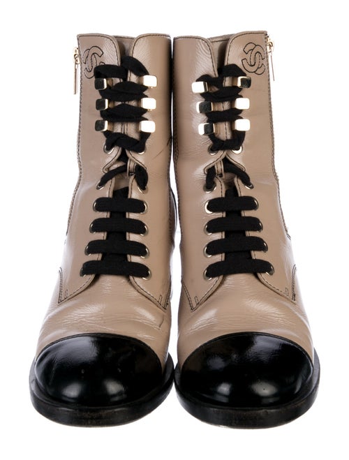 Chanel 2019 Interlocking CC Logo Combat Boots