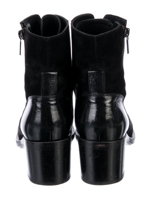 Chanel Interlocking CC Logo Suede Combat Boots