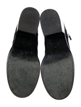 Chanel Interlocking CC Logo Suede Combat Boots