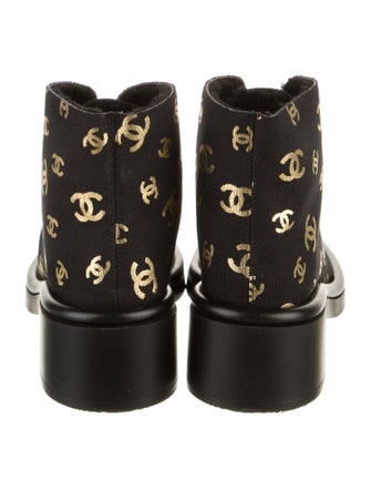 Chanel 2022 Interlocking CC Logo Combat Boots