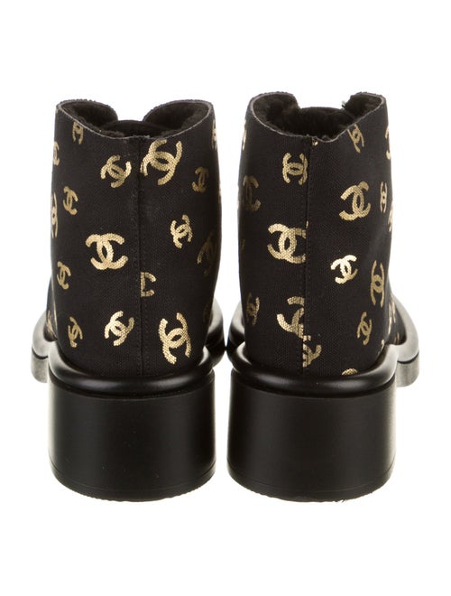 Chanel 2022 Interlocking CC Logo Combat Boots