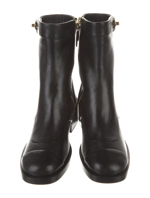 Chanel 2022 Interlocking CC Logo Moto Boots