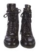 Chanel Interlocking CC Logo Calfskin Combat Boots