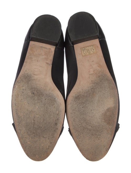 Chanel Interlocking CC Logo Leather Ballet Flats